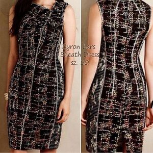 BYRON LARS Beauty Mark Women's Lights Embroidered Sheath Dress Anthropologie 10